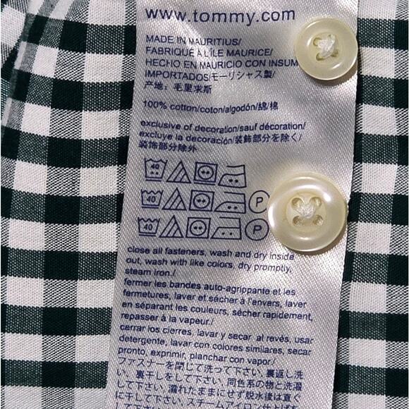 Tommy Hilfiger Green Checkered Plaid Classic Fit Mens Button Down Shirt Size XXL - Picture 7 of 8